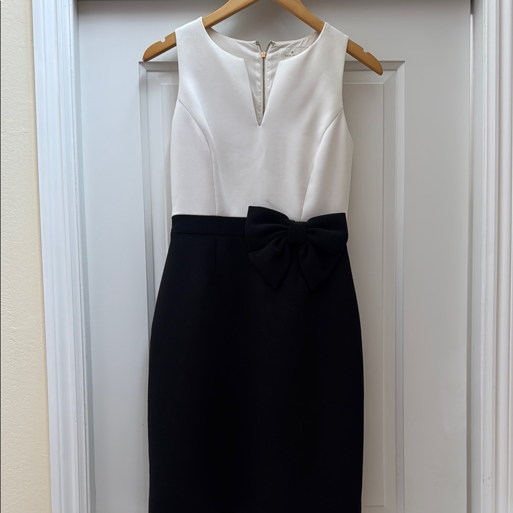 Kate Spade ♠️ Black and White Dress with Bow